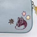 GUCCI Yuko Higuchi Chain Shoulder Bag Leather Light Blue 860648 Auth 207306M-14