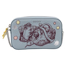GUCCI Yuko Higuchi Chain Shoulder Bag Leather Light Blue 860648 Auth 207306M-2