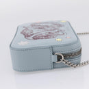 GUCCI Yuko Higuchi Chain Shoulder Bag Leather Light Blue 860648 Auth 207306M-5