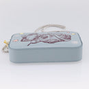 GUCCI Yuko Higuchi Chain Shoulder Bag Leather Light Blue 860648 Auth 207306M-9