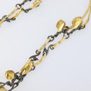 PRADA Chain Shoulder Bag Leather Gold Auth 207307-10