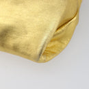 PRADA Chain Shoulder Bag Leather Gold Auth 207307-14