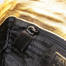 PRADA Chain Shoulder Bag Leather Gold Auth 207307-23