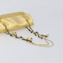 PRADA Chain Shoulder Bag Leather Gold Auth 207307-7