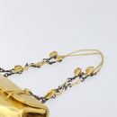 PRADA Chain Shoulder Bag Leather Gold Auth 207307-8