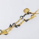 PRADA Chain Shoulder Bag Leather Gold Auth 207307-9