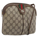 GUCCI GG Supreme Web Sherry Line Shoulder Bag PVC Beige 904 02 047 Auth 207308-1
