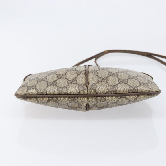 GUCCI GG Supreme Web Sherry Line Shoulder Bag PVC Beige 904 02 047 Auth 207308