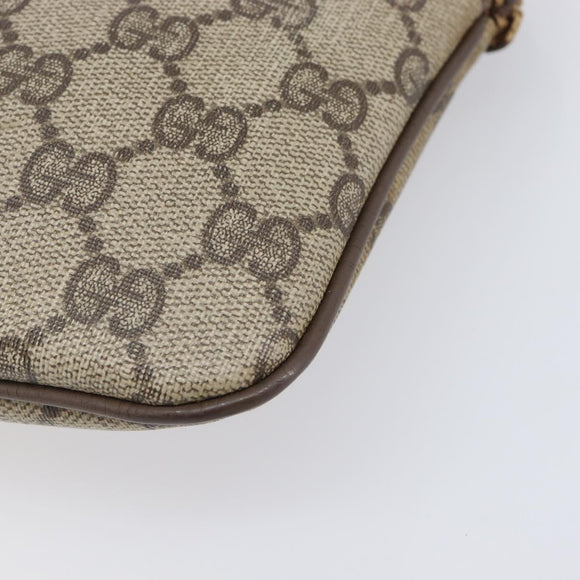 GUCCI GG Supreme Web Sherry Line Shoulder Bag PVC Beige 904 02 047 Auth 207308