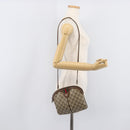GUCCI GG Supreme Web Sherry Line Shoulder Bag PVC Beige 904 02 047 Auth 207308-32