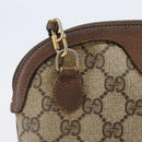 GUCCI GG Supreme Web Sherry Line Shoulder Bag PVC Beige 904 02 047 Auth 207308-4