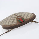 GUCCI GG Supreme Web Sherry Line Shoulder Bag PVC Beige 904 02 047 Auth 207308-9