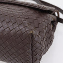 Bottega Veneta INTRECCIATO Shoulder Bag Leather Brown Gold 162117 Auth 207312V-15