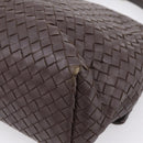 Bottega Veneta INTRECCIATO Shoulder Bag Leather Brown Gold 162117 Auth 207312V-17