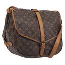 LOUIS VUITTON Monogram Saumur 35 Shoulder Bag M42254 LV Auth 207313-1