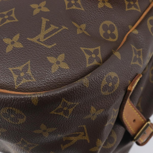 LOUIS VUITTON Monogram Saumur 35 Shoulder Bag M42254 LV Auth 207313