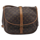 LOUIS VUITTON Monogram Saumur 35 Shoulder Bag M42254 LV Auth 207313-3