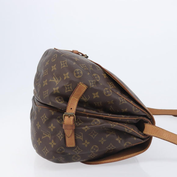 LOUIS VUITTON Monogram Saumur 35 Shoulder Bag M42254 LV Auth 207313
