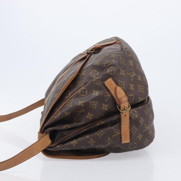 LOUIS VUITTON Monogram Saumur 35 Shoulder Bag M42254 LV Auth 207313