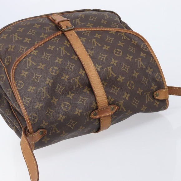 LOUIS VUITTON Monogram Saumur 35 Shoulder Bag M42254 LV Auth 207313