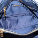 Miu Miu Matelasse Hand Bag Leather 2way Blue Gold Tone Auth 207315V-11