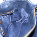 Miu Miu Matelasse Hand Bag Leather 2way Blue Gold Tone Auth 207315V-21