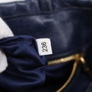 Miu Miu Matelasse Hand Bag Leather 2way Blue Gold Tone Auth 207315V-12