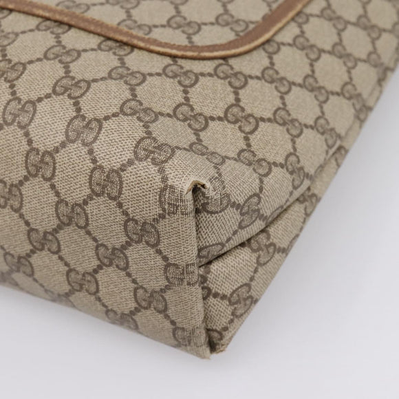 GUCCI GG Supreme Web Sherry Line Tote Bag PVC Beige Gold 39 02 003 Auth 207322