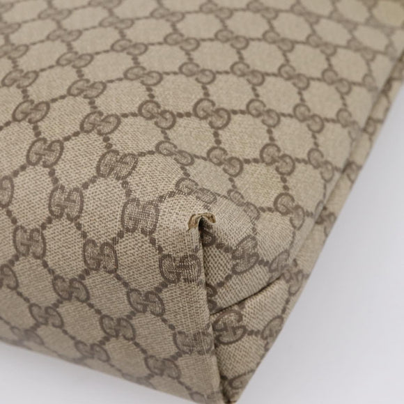 GUCCI GG Supreme Web Sherry Line Tote Bag PVC Beige Gold 39 02 003 Auth 207322