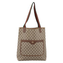 GUCCI GG Supreme Web Sherry Line Tote Bag PVC Beige Gold 39 02 003 Auth 207322-2