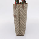 GUCCI GG Supreme Web Sherry Line Tote Bag PVC Beige Gold 39 02 003 Auth 207322-4