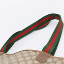 GUCCI GG Supreme Web Sherry Line Tote Bag PVC Beige Gold 39 02 003 Auth 207322-8