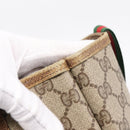 GUCCI GG Supreme Web Sherry Line Tote Bag PVC Beige Gold 39 02 003 Auth 207322-8