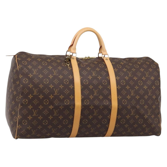 LOUIS VUITTON Monogram Keepall 60 Boston Bag M41422 LV Auth 207323V