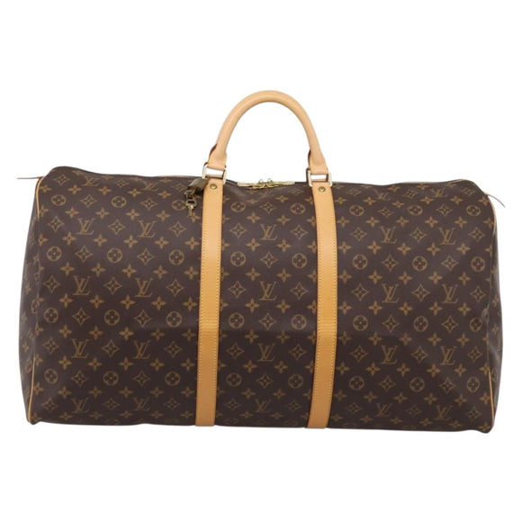 LOUIS VUITTON Monogram Keepall 60 Boston Bag M41422 LV Auth 207323V