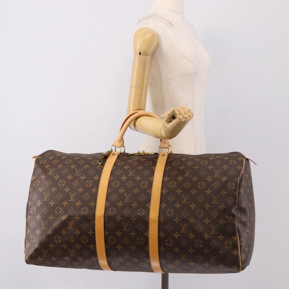 LOUIS VUITTON Monogram Keepall 60 Boston Bag M41422 LV Auth 207323V