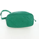 Bottega Veneta INTRECCIATO Shoulder Bag Leather Green Gold Tone Auth 207324V-10