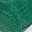 Bottega Veneta INTRECCIATO Shoulder Bag Leather Green Gold Tone Auth 207324V-12