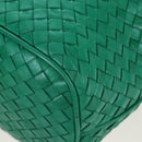 Bottega Veneta INTRECCIATO Shoulder Bag Leather Green Gold Tone Auth 207324V-14