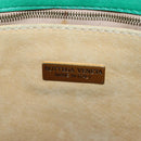 Bottega Veneta INTRECCIATO Shoulder Bag Leather Green Gold Tone Auth 207324V-16