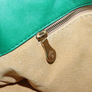 Bottega Veneta INTRECCIATO Shoulder Bag Leather Green Gold Tone Auth 207324V-20