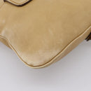 Miu Miu Hand Bag Leather 2way Beige Gold Tone Auth 207325-15