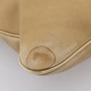 Miu Miu Hand Bag Leather 2way Beige Gold Tone Auth 207325-18