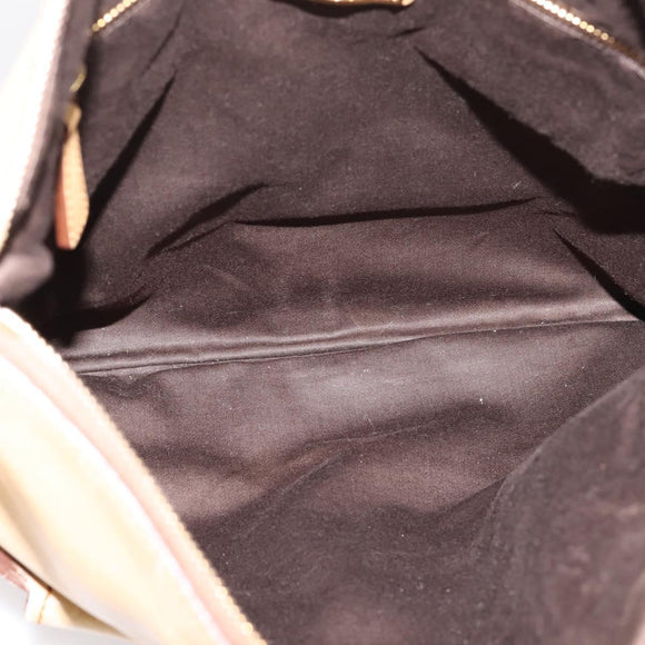 Miu Miu Hand Bag Leather 2way Beige Gold Tone Auth 207325