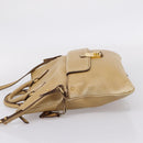 Miu Miu Hand Bag Leather 2way Beige Gold Tone Auth 207325-5