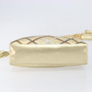 Bally Chain Shoulder Bag Leather Gold Auth 207326-5