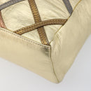 Bally Chain Shoulder Bag Leather Gold Auth 207326-11