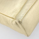 Bally Chain Shoulder Bag Leather Gold Auth 207326-14