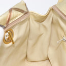 Bally Chain Shoulder Bag Leather Gold Auth 207326-21