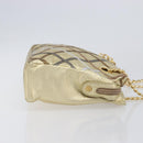 Bally Chain Shoulder Bag Leather Gold Auth 207326-4